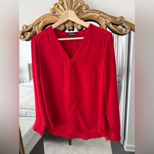 ❤️EXPRESS Vivid Red Button-Down Blouse